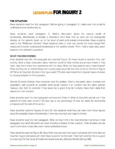 PDF preview of the Inquiry 2 lesson plan for the World's Forests 2nd edition