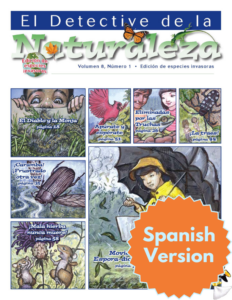 Cover of Invasive Species in Spanish with a sticker that read Spanish Version