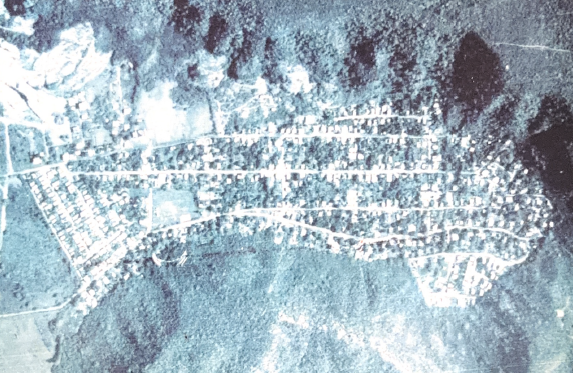 Aerial photograph of the area outside of Guanico forest