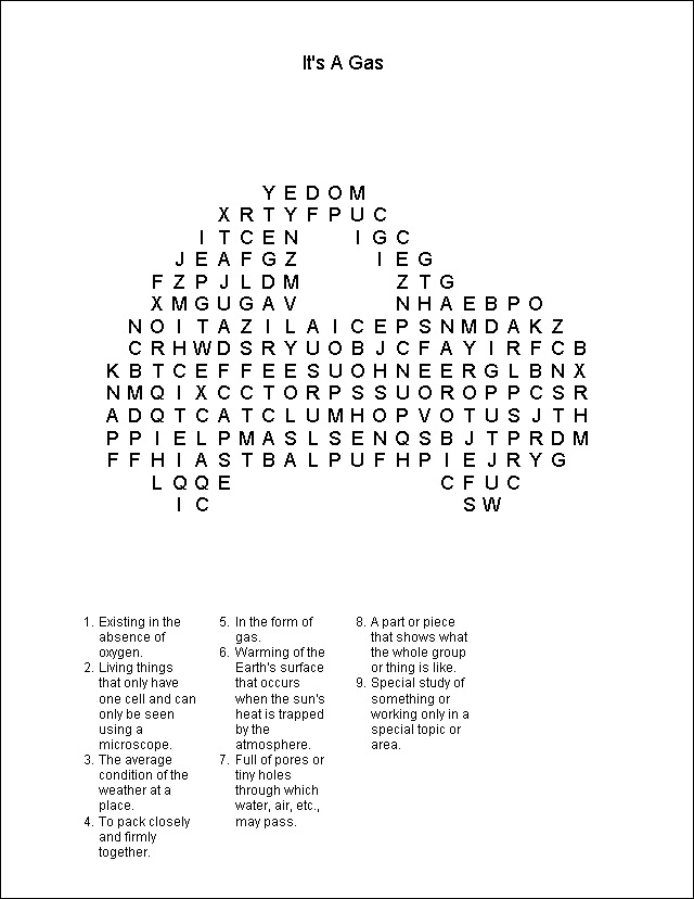 Word Search - It's a Gas! - Natural Inquirer