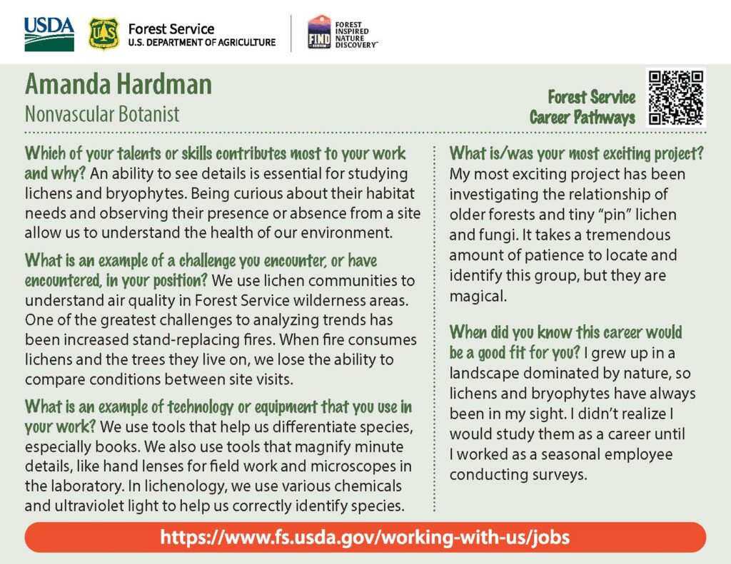 Back cover of Amanda Hardman Collector Card