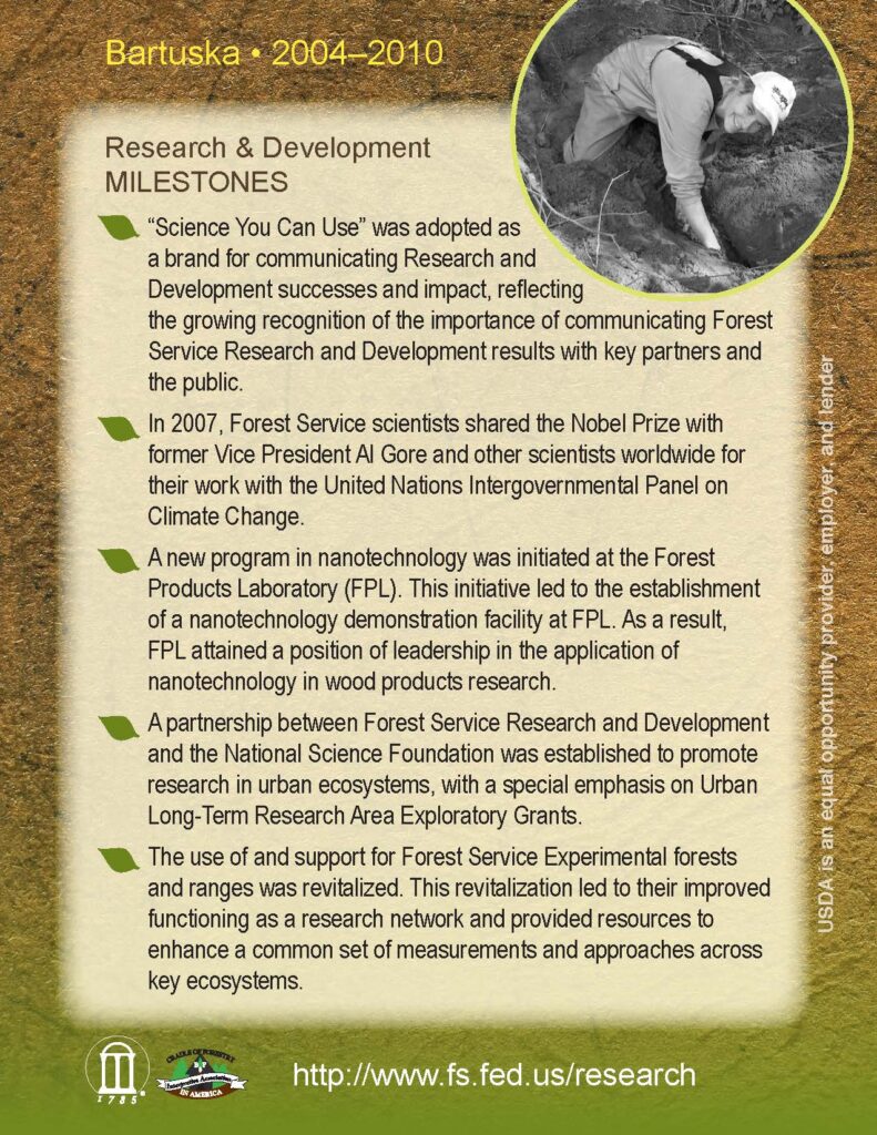 Back cover of Ann Bartuska Collector Card