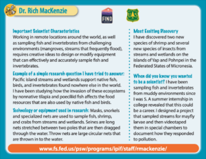 Back cover of Dr. Rich MacKenzie Collector Card