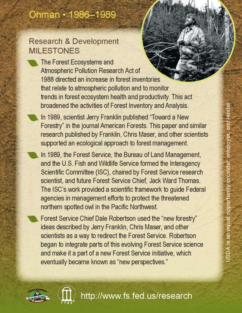 Back cover of John H. Ohman Collector Card