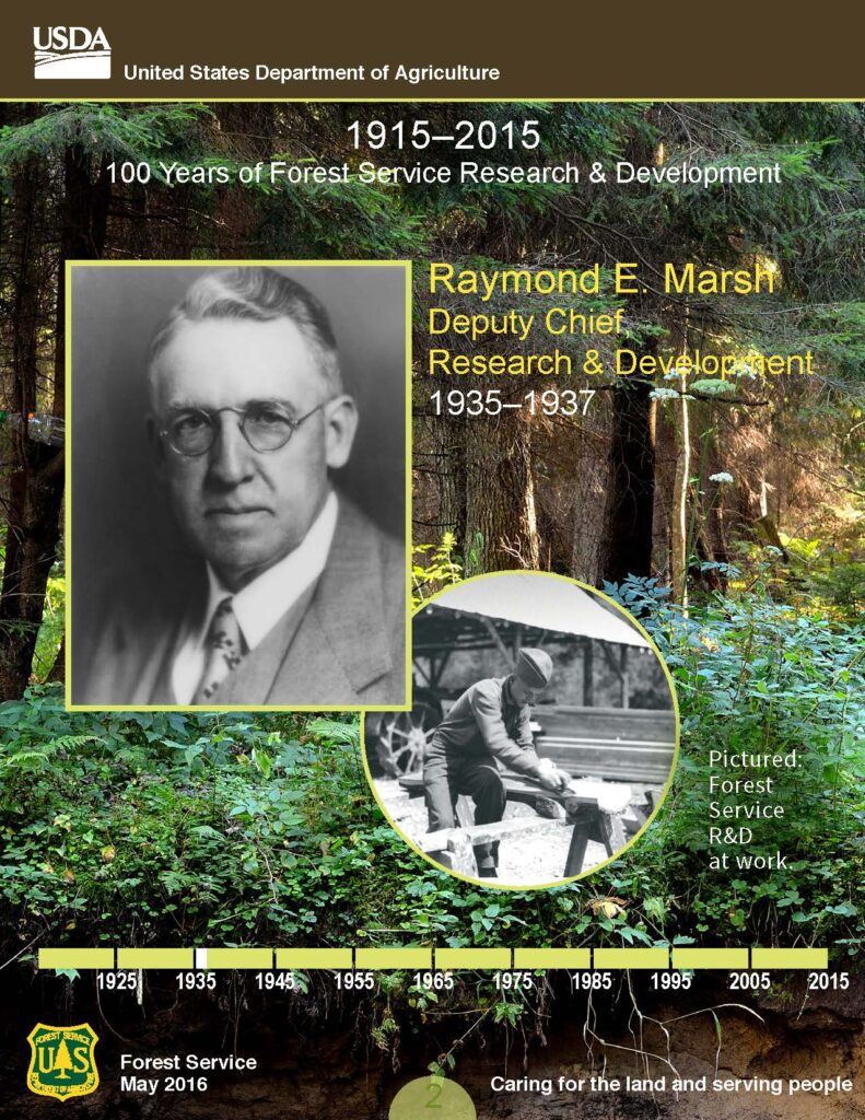 Front cover of Raymond E. Marsh Collector Card