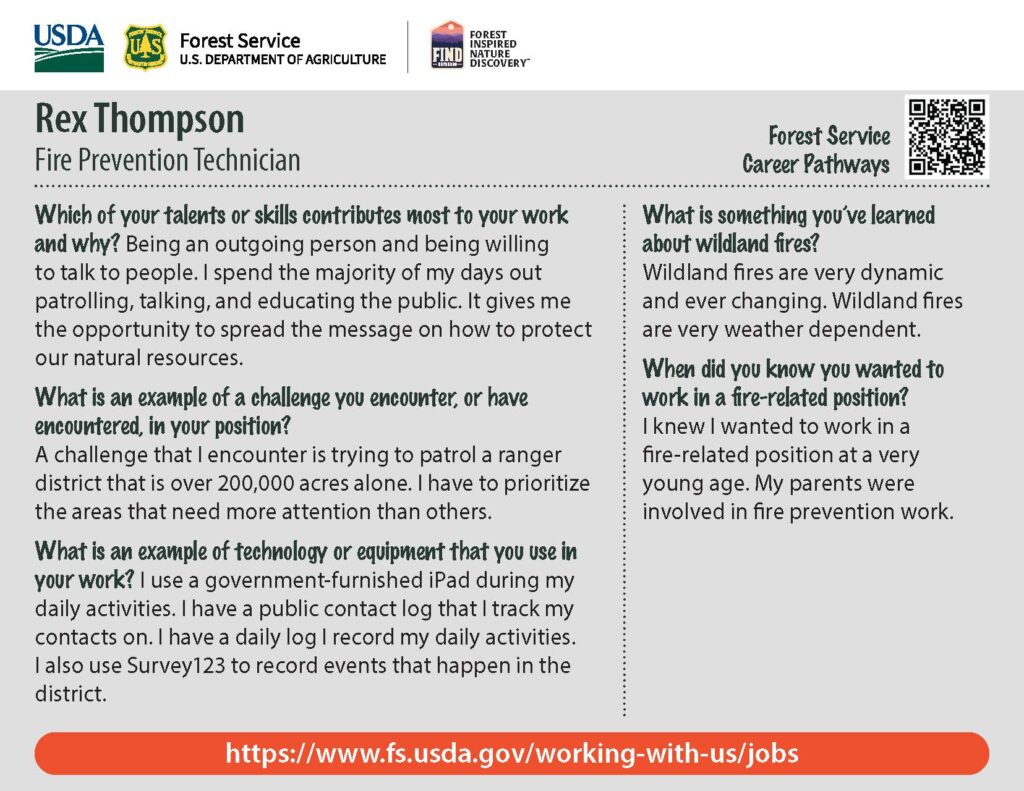 Back cover of Rex Thompson Collector Card