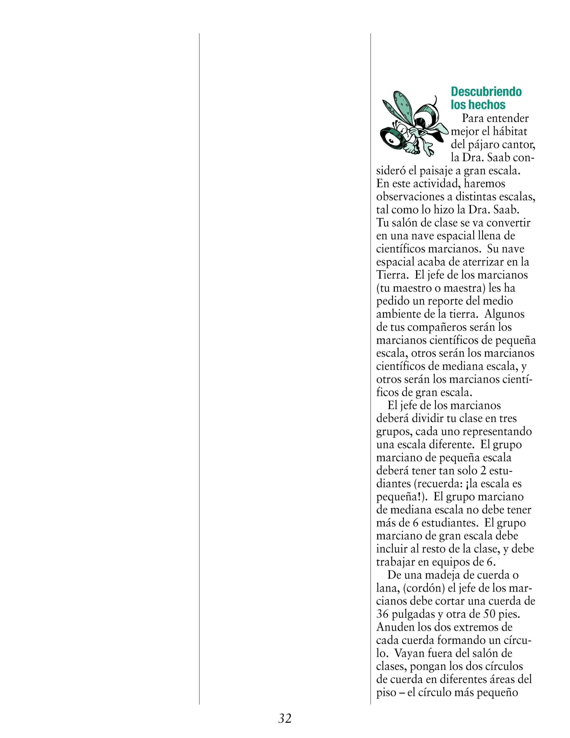 FACTivity - Goldifinch and the Three Scales (Spanish) - Natural Inquirer