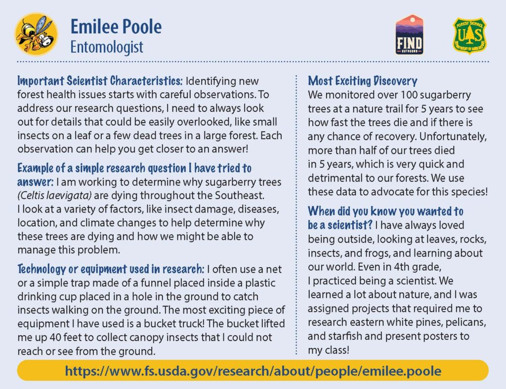 PDF preview of the back of Emilee Poole's collector card