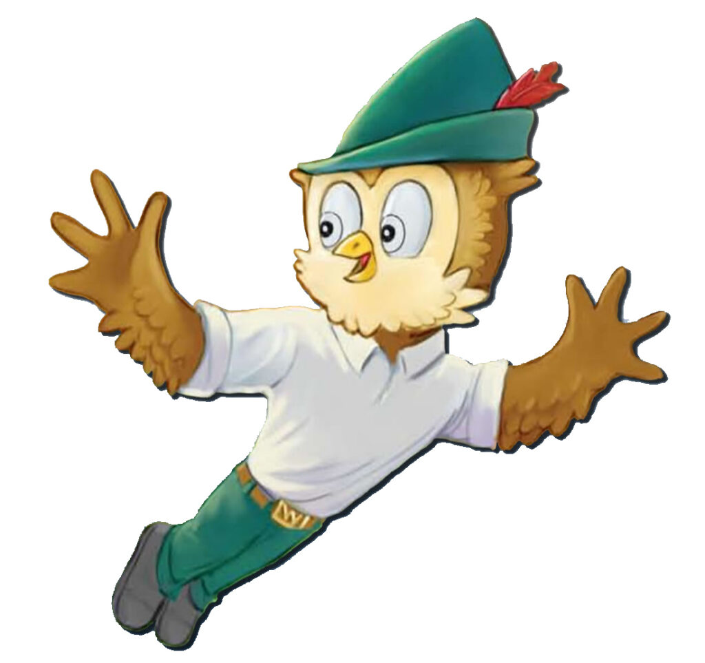 Woodsy Owl flying