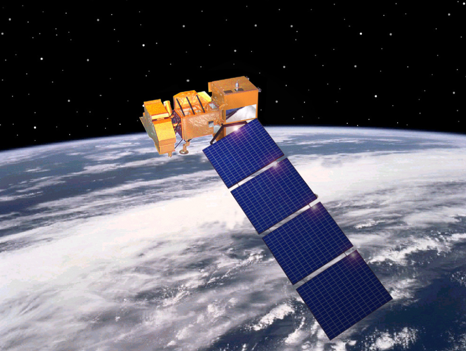 A satellite in space