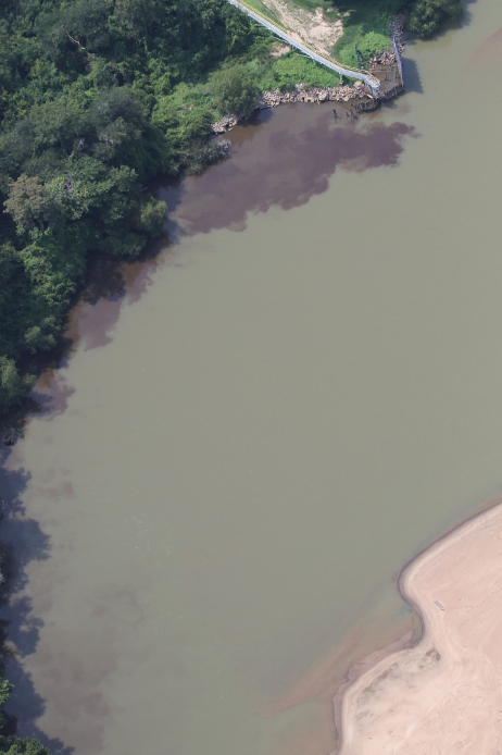 A point source pollution in a river