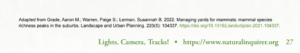 A screenshot of the citation for "Lights, Camera, Tracks"