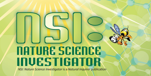 NSI: Nature Science Investigator headers with the Natural Inquirer bee