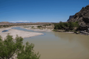Rio Grande in between mountains