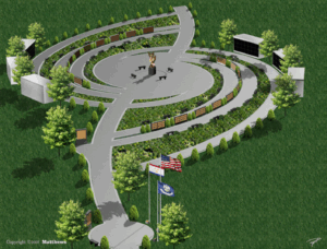 Digital rendering of a hurricane shaped park