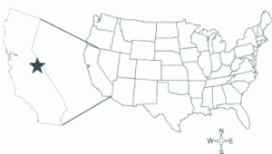 A map of the U.S. with the area of California highlighted