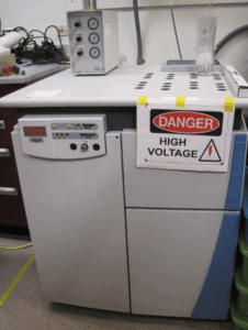 A ratio massspectrometer in a lab. 