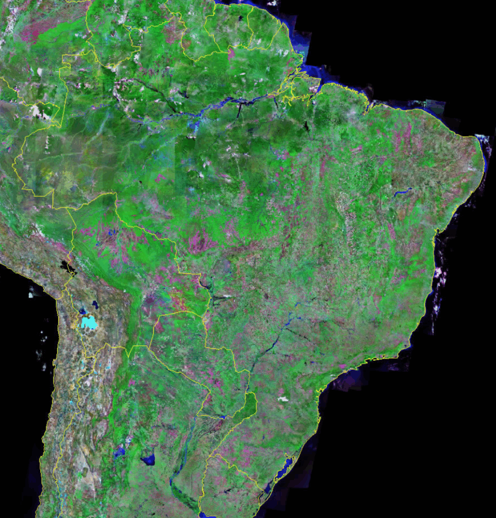 A landsat image of South America