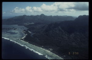 Kosrae and Pohnpei islands from above
