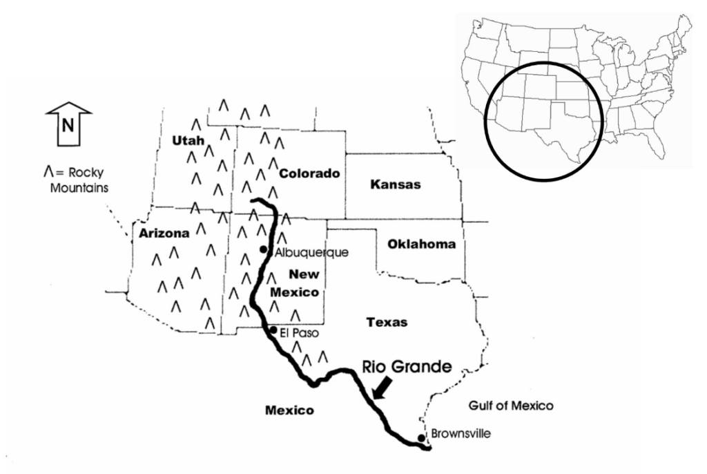 a map of the Rio Grand in the U.S.
