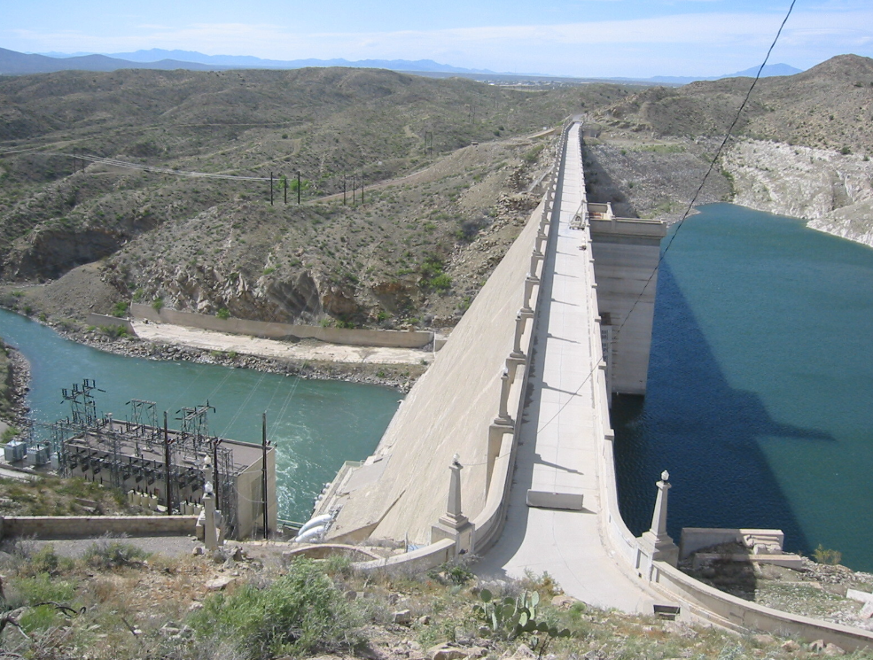 One of the dams on the Rio Grande