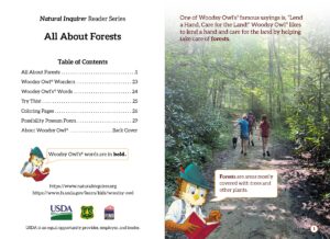The opening pages of the All About Forests Reader