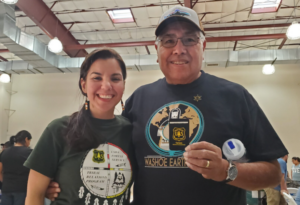 Melyssa Navis standing next to a coworker