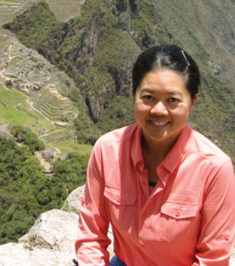 Dr. Liang photographed outside Macchu Picchu