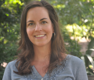 Portrait of Jennifer Moore Myers outside