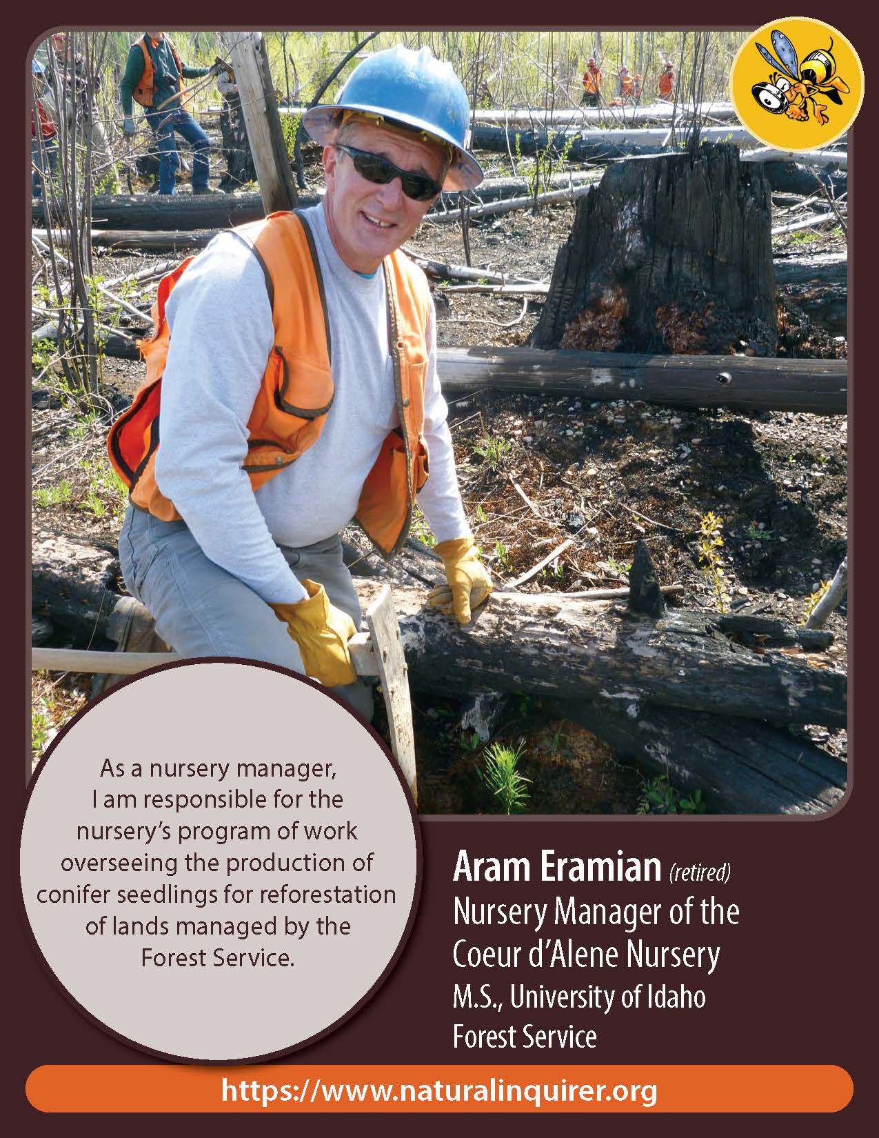 Front of Aram Eramians career card