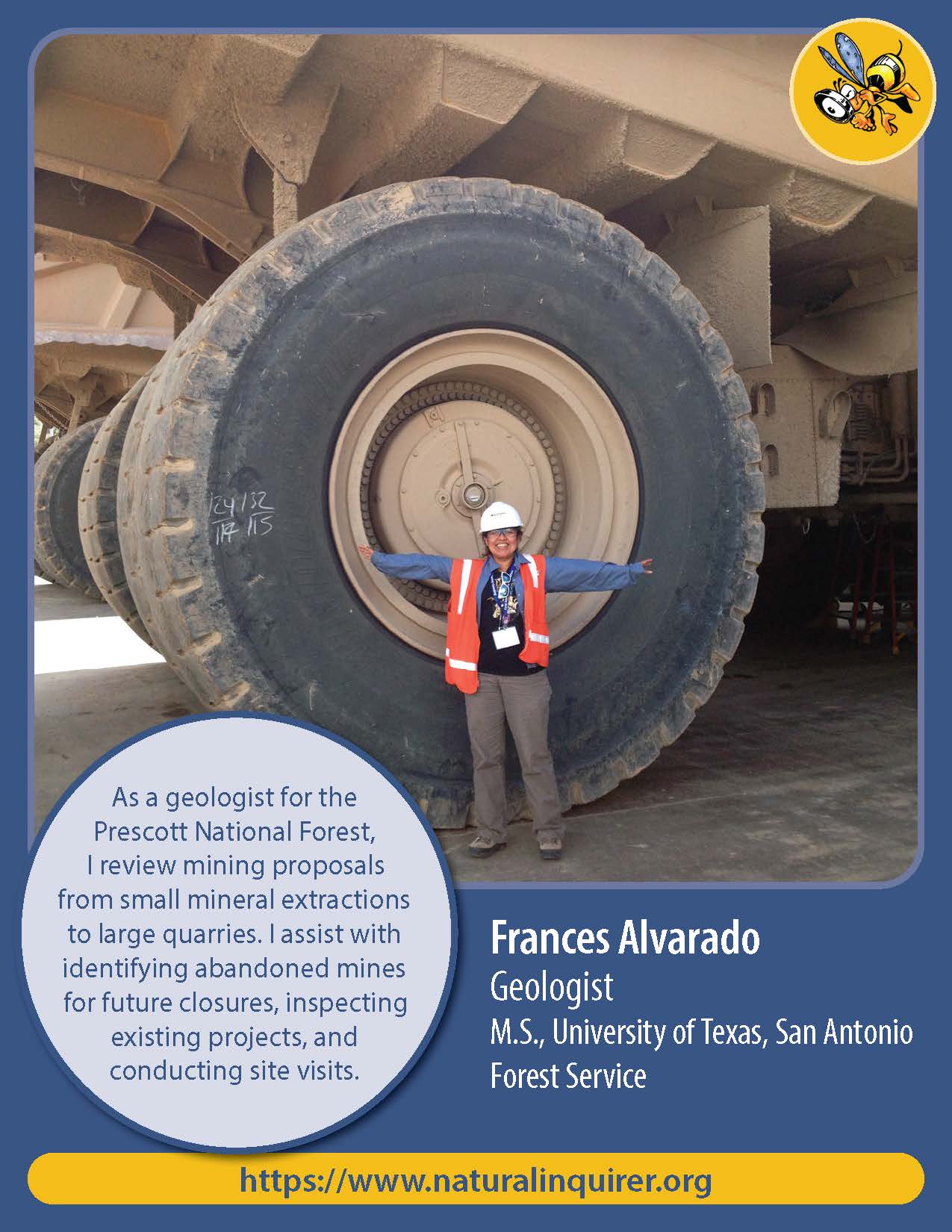 Front of Frances Alvarado career card