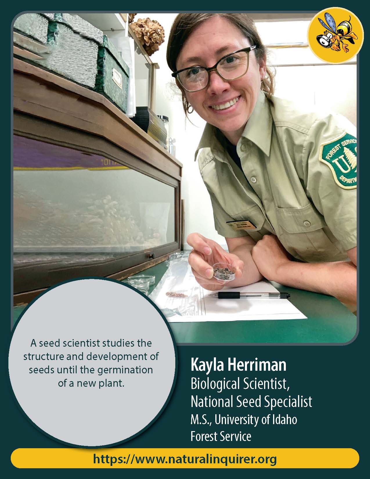 Front of Kayla Harriman career card