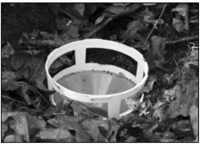 A pitfall trap in the ground