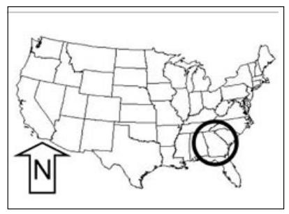 Map of the U.S. with Georgia highlighted