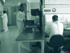 Scientist in  a lab