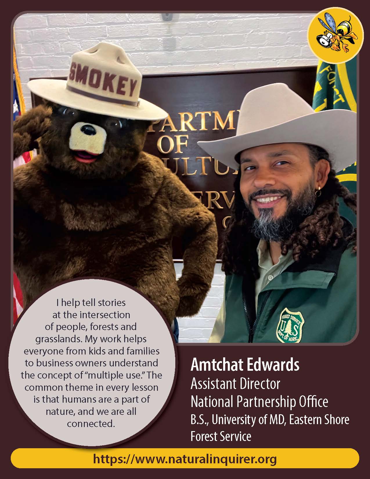 Front of Amtchat Edwards career card