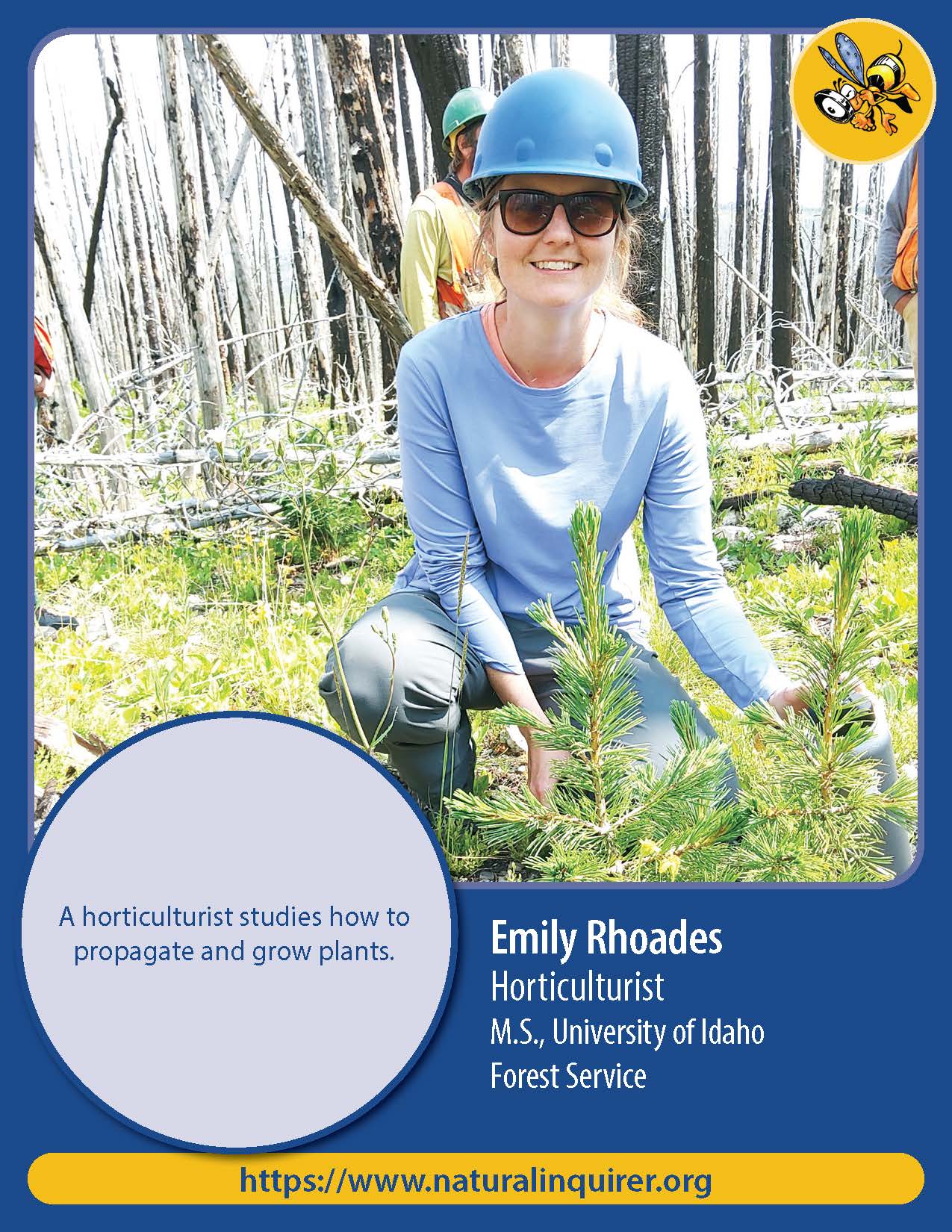 Front of Emily Rhoades career card